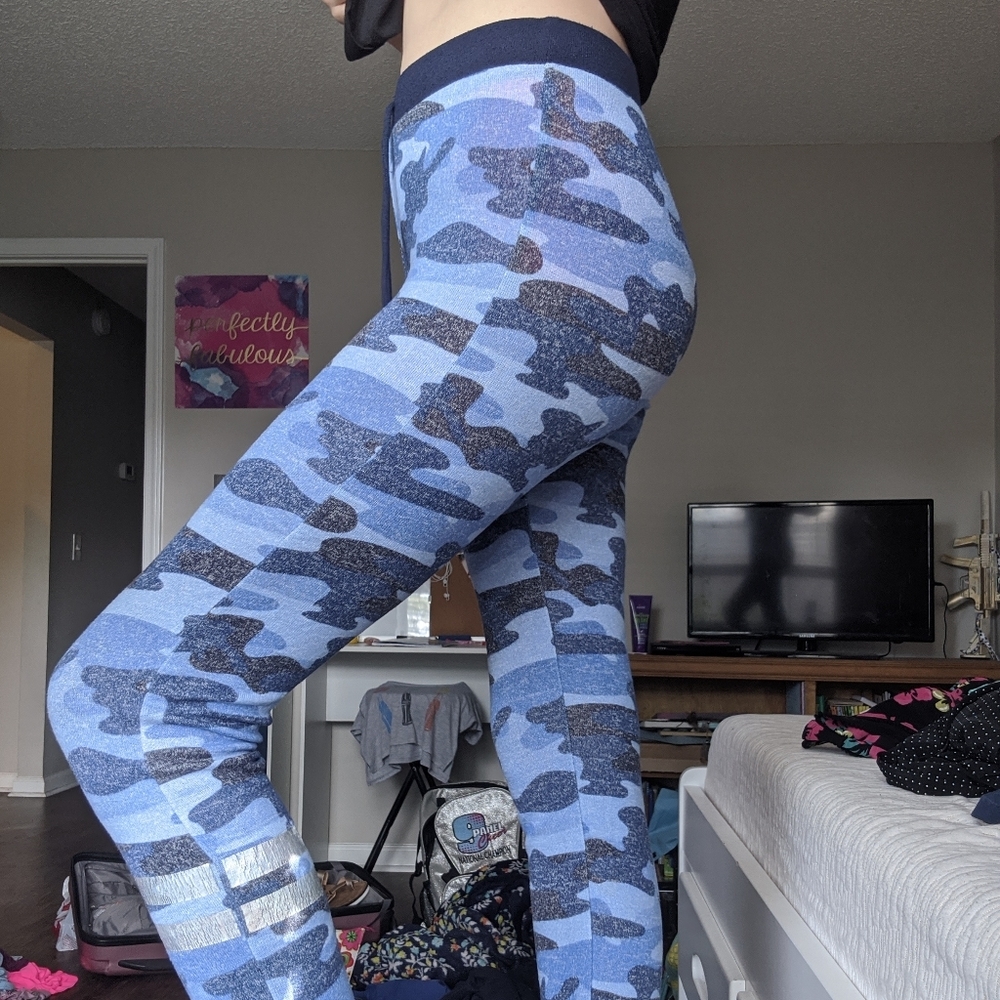 Blue camo joggers